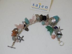 lot 37247 image: Sajen Charm and Stone Bracelet