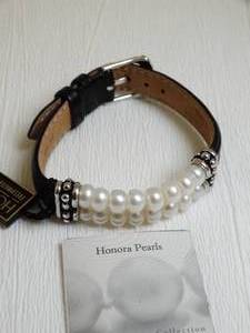 lot 37253 image: Classic Honora Freshwater Pearl and Leather Bracelet