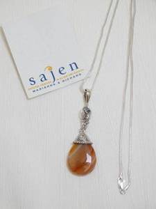 lot 37293 image: Sterling Sajen Stone Pendant Necklace