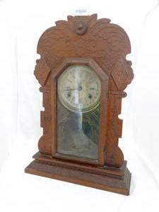 lot 37361 image: Old Wall or Cabinet Wood Clock