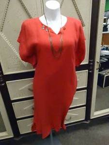 lot 37382 image: Medium Sagimar Italian Linen Dress with Accent Jewelry