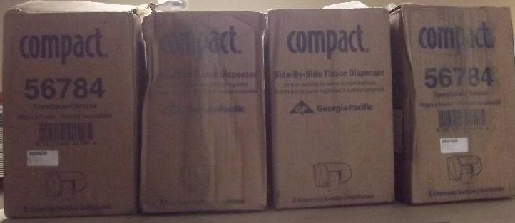 lot 240 image: NEWLot of 4  Compact Translucent Smoke Toilet Paper Dispenser