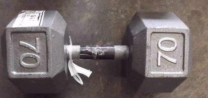 lot 373 image: NEW70 lb Hand Weight