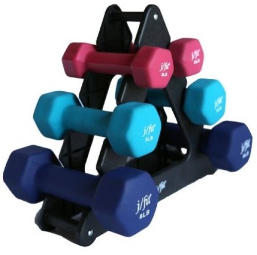 lot 383 image: NEWjfit Dumbell Set with Stand