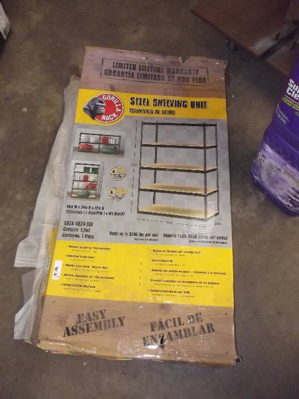 lot 59 image: Steel Shelving Unit