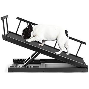lot 12468 image: Chasing Tails Dog Ramp for Bed - Pet Ramp for SmallLarge Dogs, Paw Ramp for Dogs and Cats, Adjustable Height from 10 to 20 Inches - Sturdy, with Side Rails for Additional Safety