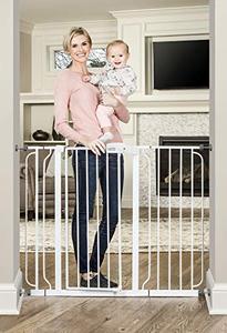 lot 12471 image: Regalo 37-Inch Extra Tall and 49-Inch Wide Walk Thru Baby Gate, Includes 4-Inch and 12-inch Extension Kit,( 4 count of Pressure Mount Kit and 4 Count of Wall Mount Kit)