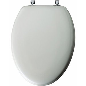 lot 12496 image: Mayfair 144CP Elongated Enameled Wood Toilet Seat