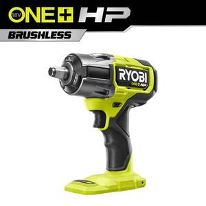 lot 12537 image: RYOBI ONE HP 18V Brushless Cordless 4-Mode 12 in. Impact Wrench (Tool Only) 90.00