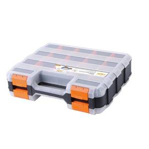 lot 12624 image: hdx 320028 34-compartment double sided organizer with impact resistant polymer and customizable removable plastic dividers