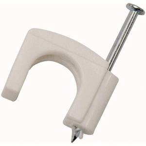 lot 12655 image: GARDNER BENDER INC 716-In. Round Non-Metallic Cable Staple, 50-Pack PR-50