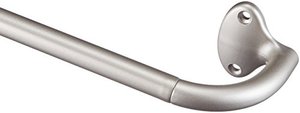 lot 12678 image: Amazon Basics Room Darkening Blackout Curtain Rod - 48 to 88, Nickel
