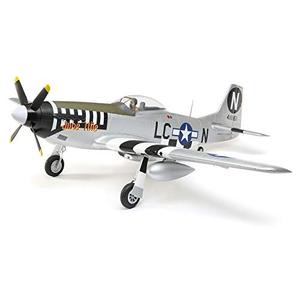 lot 12680 image: E-flite P-51D Mustang 1.2M Rc Airplane, Silver USED