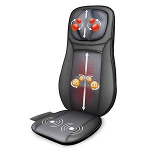 lot 12695 image: Snailax Shiatsu Full Back Massager with Heat, Chair Massager for Neck and Back Shoulders,Gel Modes Massage Cushion,Adjustable Height Massage Seat, Mothers Day Gifts for Mom,Dad