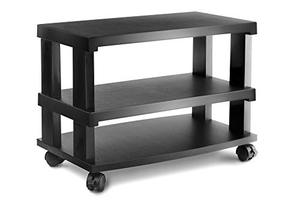 lot 12696 image: Aleratec 3-Tier LCD  LED TV Stand Entertainment Rack with Wheels