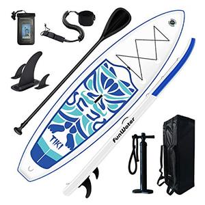 lot 12718 image: FunWater Inflatable 106�33�6 Ultra-Light (17.6lbs) SUP for All Skill Levels Everything Included with Stand Up Paddle Board, Adj Floating Paddles, Pump, ISUP Travel Backpack, Leash,Waterproof Bag,