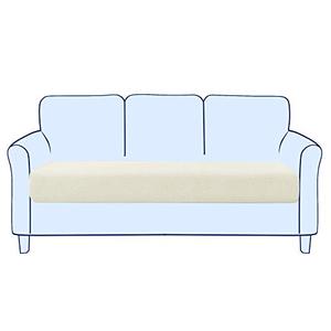 lot 12727 image: Subrtex Stretch Cushion Cover Couch Cushion Slipcover RV Seat Covers Chair Loveseat Sofa Cushion Protector Spandex Elastic Furniture Protector for Seat (Large,Ivory)