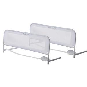 lot 12741 image: Dream On Me Adjustable Mesh Bedrail Double Pack, White, 3 Pound