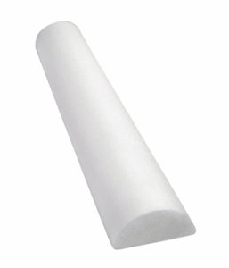 lot 12749 image: Cando - 30-2340 CanDo Full-Skin PE Foam Roller For Muscle Restoration, Massage Therapy, Sport Recovery, And Physical Therapy. White, 6 x 36, Half-Round
