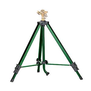 lot 12770 image: Orbit 58308Z Brass Impact Sprinkler on Tripod Base, Green