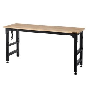 lot 12793 image: Heavy Duty 72 in. Adjustable Height Workbench in Black