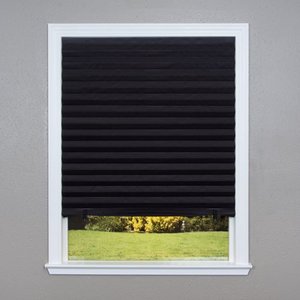 lot 12795 image: Original Blackout Pleated Paper Shade Black, 6 Pack