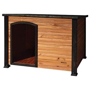 lot 12809 image: Petmate Precision Extreme Outback Log Cabin Dog House, Large, Natural Wood (7027013)