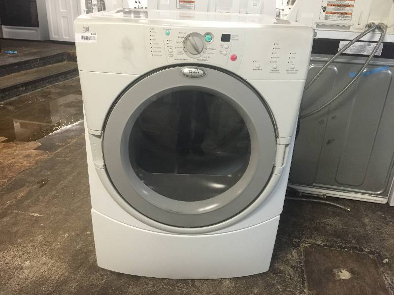 lot 8048 image: Whirlpool Gold Duet� Electric Dryer with Super Capacity Plus and Senseon Drying System (White with Dove Grey)