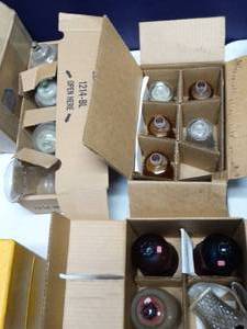 lot 37016 image: Variety of Vintage Colored Glass Votives