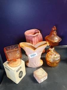 lot 37026 image: Pink Hue  Collectible Glass  Tiara  Carnival Glass  Misc