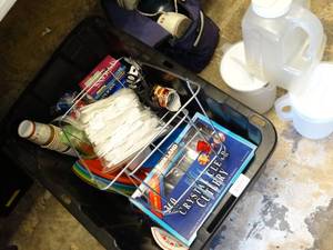 lot 37062 image: Cookout Supplies  Plastic Plates  Pitchers  Flatware  Steno  Etc