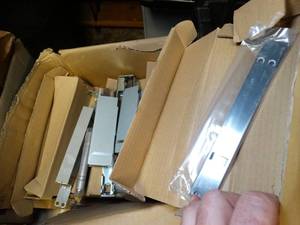 lot 37100 image: Lot of Falcon Metal Door Handles  Rockwood Auto-Flush Bolt