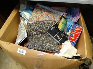 lot 37113 image: Large Box of Sewing  Quilting  Craft  Fabric
