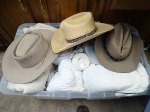 lot 37119 image: Old Cowboy Hats  Heated Blankets  Bedding