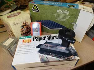 lot 37181 image: Air Mattress, Paper Shredder, & Other New in Box Home Items