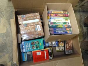 lot 37183 image: Large Lot of VHS Movies  Videos - Disney - Western - and More