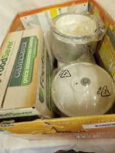 lot 1393 image: Food Saver Vaccuum Bowls and Sealer
