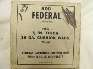 lot 1428 image: 16 Ga. 12 Cushion Wad, 410 & 16 Ga. Empy Shells