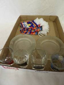 lot 1478 image: Shot Glasses, Ashtrays, Cornona Bottle Serepes