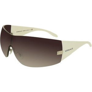 lot 24016 image: Versace Womens VE2054 Plastic Square Sunglasses - Silver- Retail$115.49