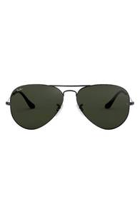lot 24057 image: Ray-Ban Aviator RB3025 Unisex Gunmetal Frame Green Lens Sunglasses - Grey- Retail$144.99
