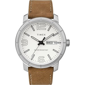 lot 24067 image: Timex Mens TW2R64100 Mod 44 TanWhite Leather Strap Watch