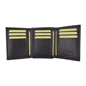 lot 24101 image: Cavelio Mens High Quality Genuine Leather Card Holder Trifold Wallet with Outside ID Window