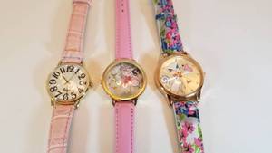 lot 24146 image: Three Womens Watches with Faux leather bands