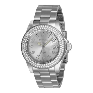 lot 24188 image: Invicta Womens 28672 Angel Quartz 3 Hand Silver Dial Watch