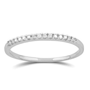 lot 24004 image: Divina 10k Gold 110ct TDW Diamond Wedding Band Size 7- Retail$139.99