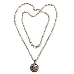 lot 24028 image: Handmade Sterling Silver Pendant Necklace, Denpasar Moon (Indonesia)