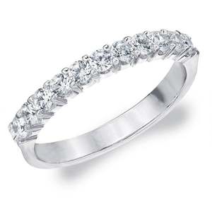 lot 24038 image: .50CT Prong Set Lab Grown Diamond Ring Sparkling, E-F ColorVS Clarity- Retail$553.49 Size 8.5