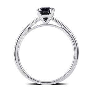 lot 24044 image: Divina Sterling Silver 2ct TDW Black Diamond Engagement Solitaire Ring.- Retail$120.99 Size 7