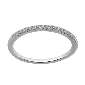 lot 24047 image: Divina Sterling Silver Cubic Zirconia Band Size 8